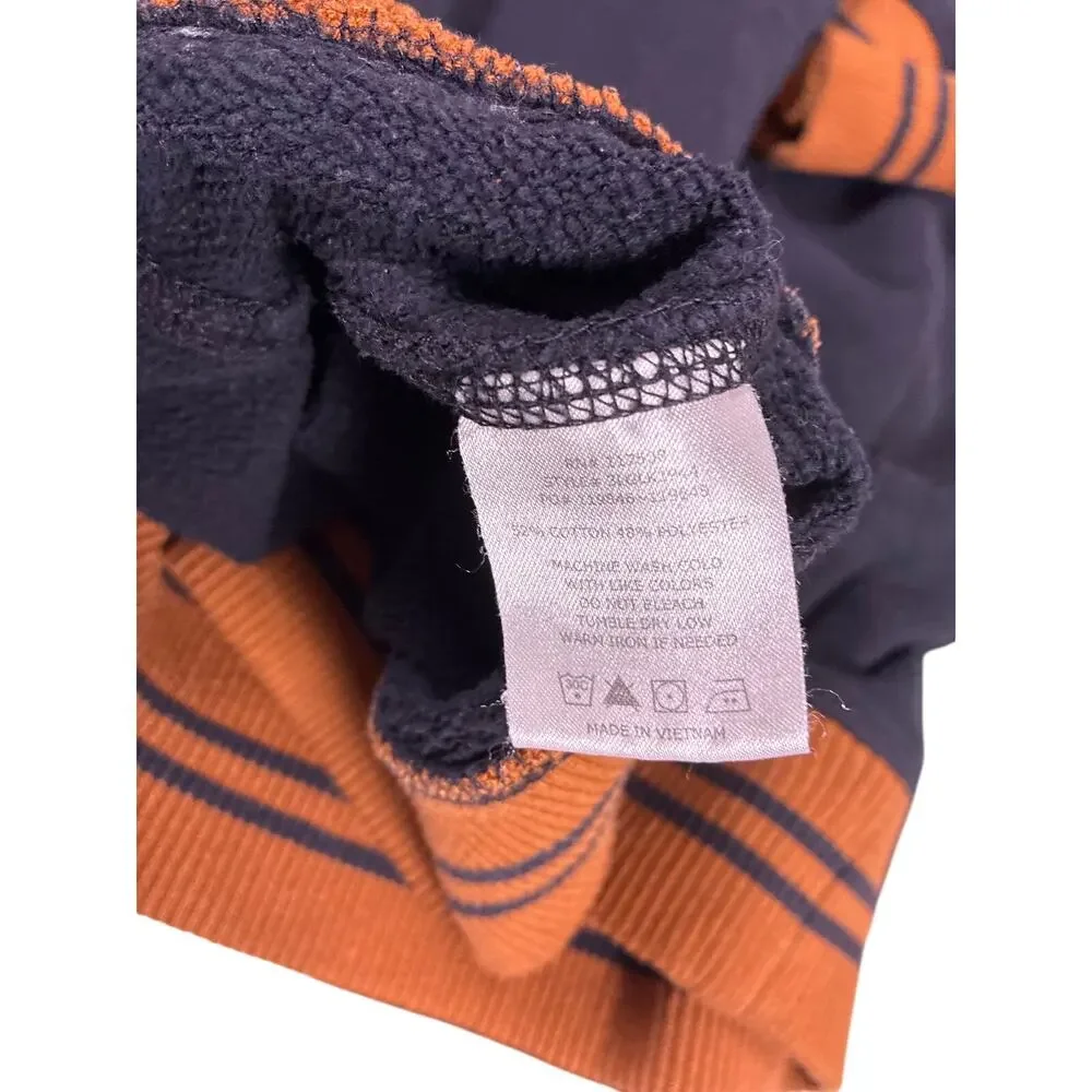 Vintage Levi's Crewneck Sweater Mens Small Orange Gray Stitched Logo Pullover